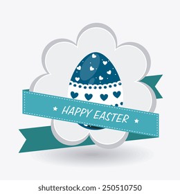 Happy easter card design, vector illustration.