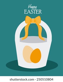 Happy easter card design, vector illustration.
