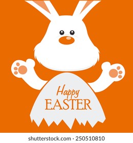 Happy easter card design, vector illustration.