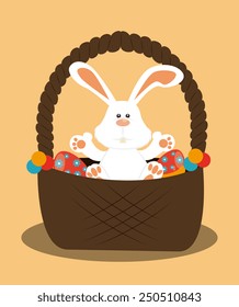 Happy easter card design, vector illustration.