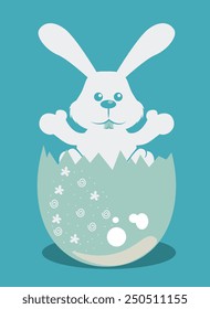 Happy easter card design, vector illustration.