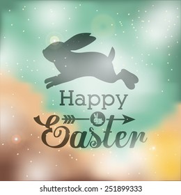 Happy easter card design, vector illustration.