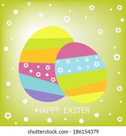 Happy Easter Card with easter egg. 