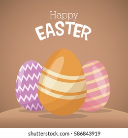 happy easter card egg decorative celebration