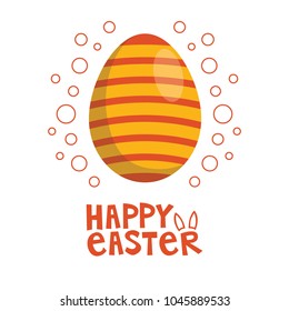 Happy Easter card with egg vector