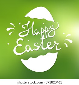 Happy Easter card with egg . Vector illustration.