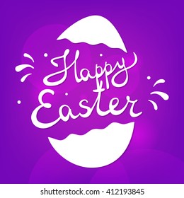 Happy Easter card with egg . Vector illustration