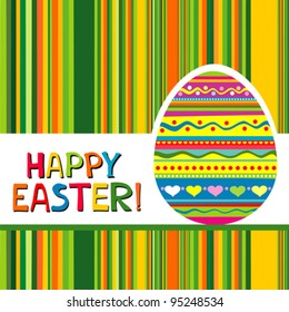 Happy Easter Card. Easter egg. Vector Illustration