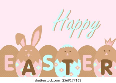 Happy Easter Card Easter Eggs