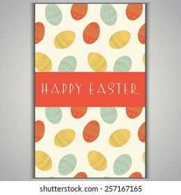Happy Easter card with eggs