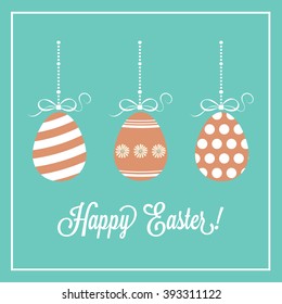Happy Easter Card with Easter Eggs