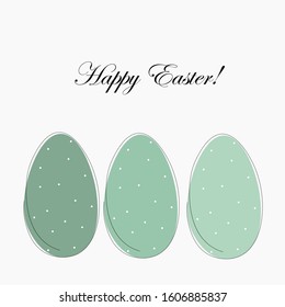 Happy easter card with eggs design vector illustration