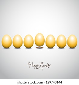 Happy Easter Card - eggs with legs
