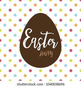 Happy Easter card with eggs. Vector background