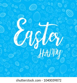 Happy Easter card with eggs. Vector background