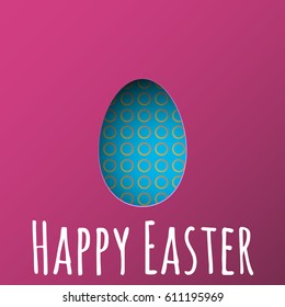 Happy Easter Card with Eggs. Vector illustration