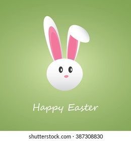 Happy Easter Card With Funny Bunny