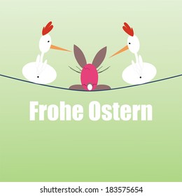 Happy Easter card - german text - Happy Easter