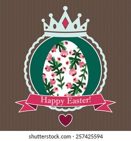 Happy Easter card with hand drawn elements. vector Eps10 illustration. shabby style.