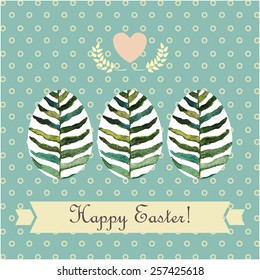 Happy Easter card with hand drawn elements. vector Eps10 illustration. shabby style.