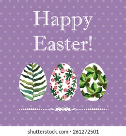 Happy Easter card with hand drawn elements. vector Eps10 illustration. shabby style.