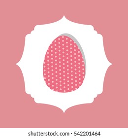 Happy easter card icon vector illustration graphic design