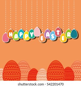Happy easter card icon vector illustration graphic design