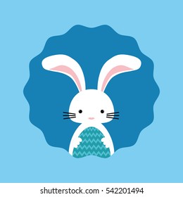 Happy easter card icon vector illustration graphic design