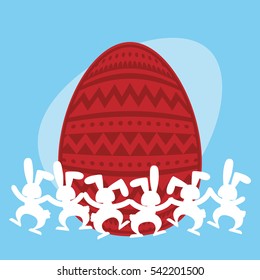 Happy easter card icon vector illustration graphic design