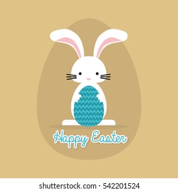 Happy easter card icon vector illustration graphic design