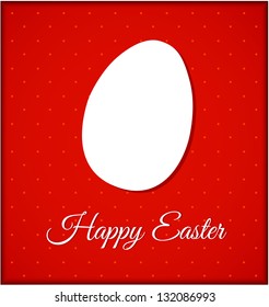 Happy Easter card illustration with colorful easter eggs