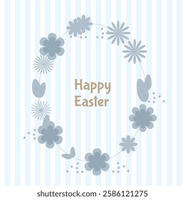happy easter card illustration design