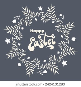 Happy Easter card, invitation. Happy Easter lettering. Isolated on background