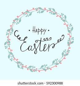 Happy Easter card, invitation. Happy Easter lettering. Vector illustration, isolated on background