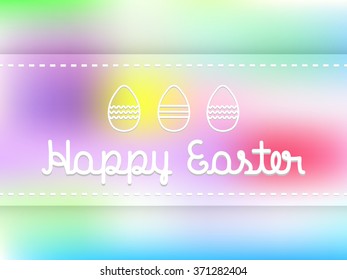 Happy Easter Card, Mesh Vector element EPS10