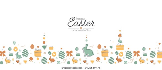 Happy Easter card. Modern color design.