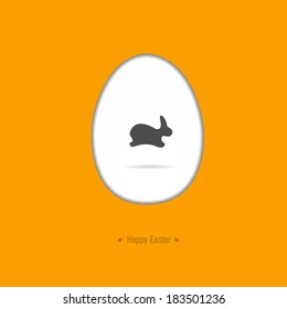 Happy easter card with Easter motif. Vector. Illustration.