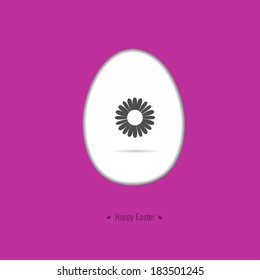 Happy easter card with Easter motif. Vector. Illustration.