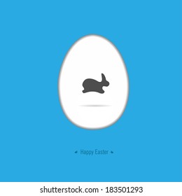 Happy easter card with Easter motif. Vector. Illustration.