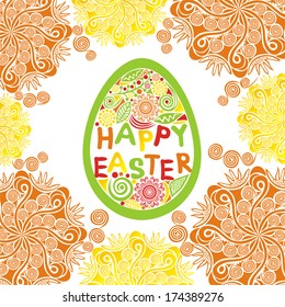 Happy easter card nature spring pattern background