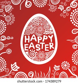 Happy easter card nature spring pattern background
