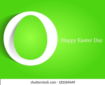 Happy Easter Card on green background. 