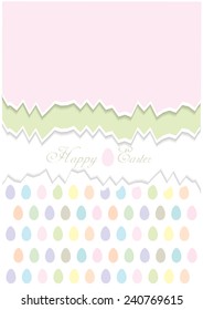 happy easter card on torn paper
