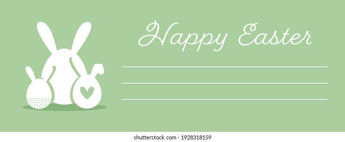 Happy Easter card. Postcard with place for text.