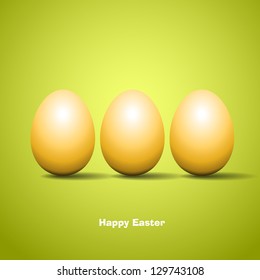 Happy Easter Card - three eggs