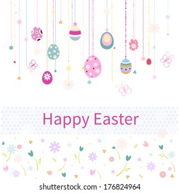 Happy Easter card, vector