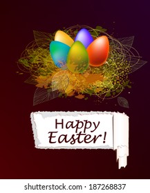 Happy Easter. card. Vector