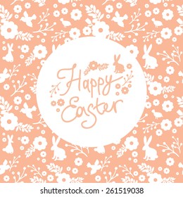 Happy easter card in vector