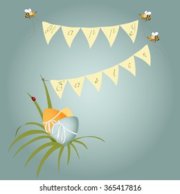 Happy Easter card vector