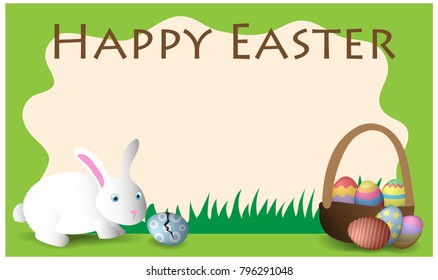 Happy Easter card. (vector)